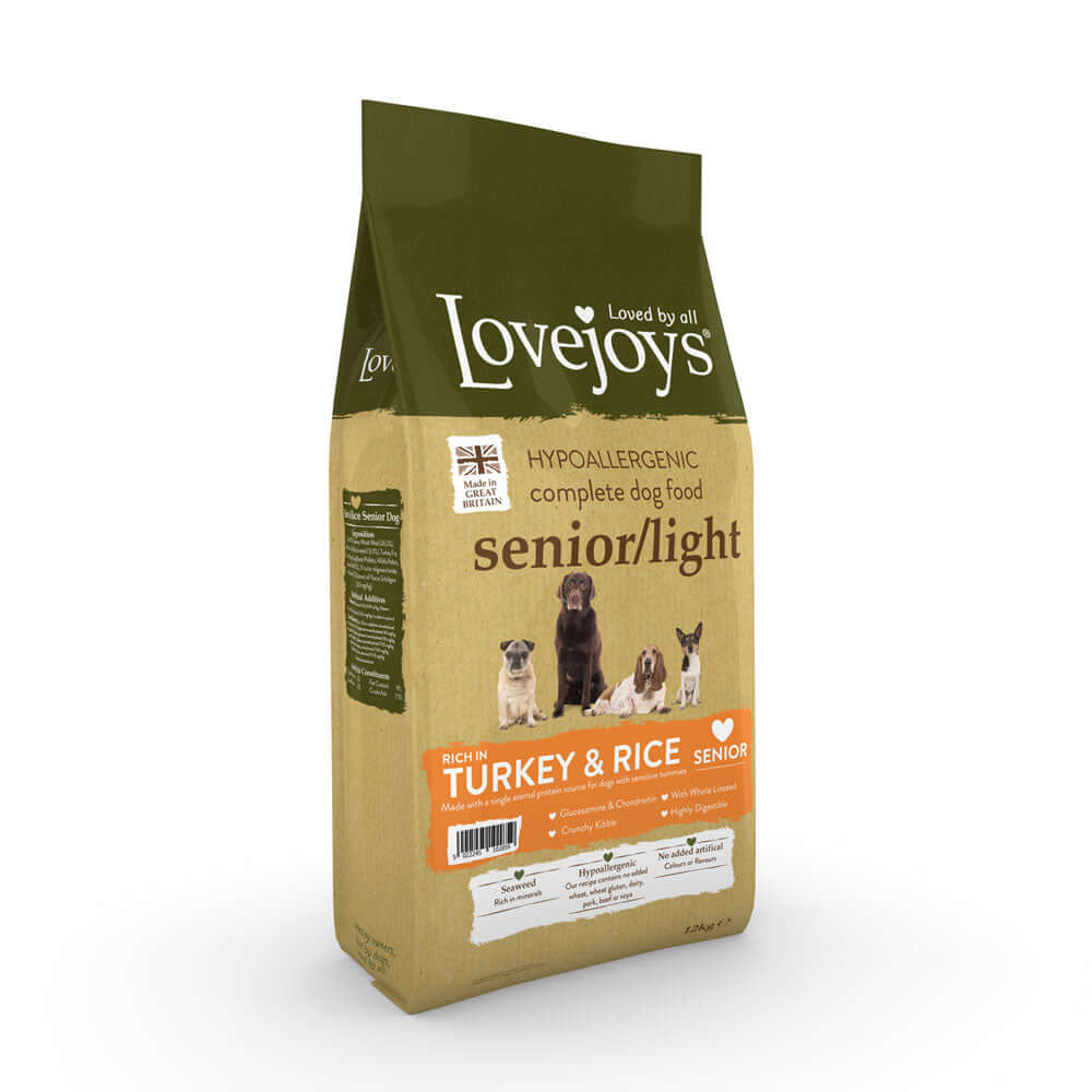 Lovejoys Senior/Light Dry Turkey & Rice 2kg front of pack