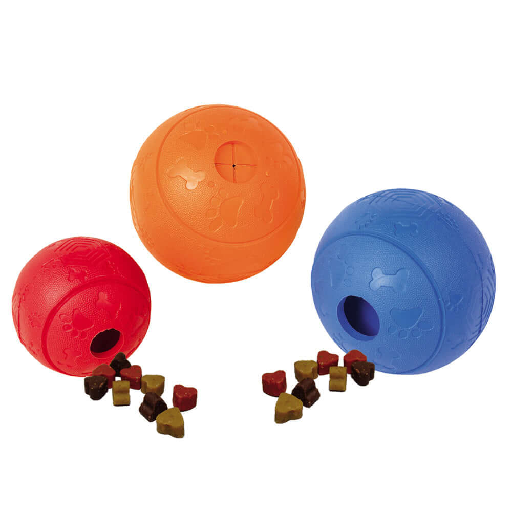 Rubber treat clearance ball for dogs