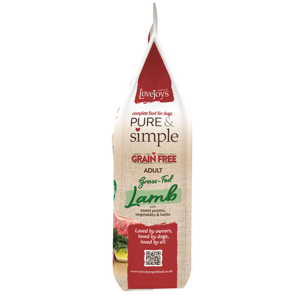 Pure & Simple Grain Free Lamb side bag shot