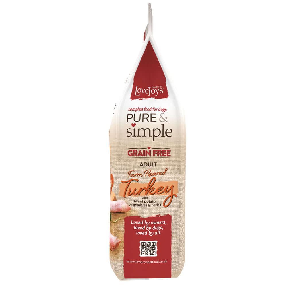 Pure & Simple Grain Free Turkey side of bag