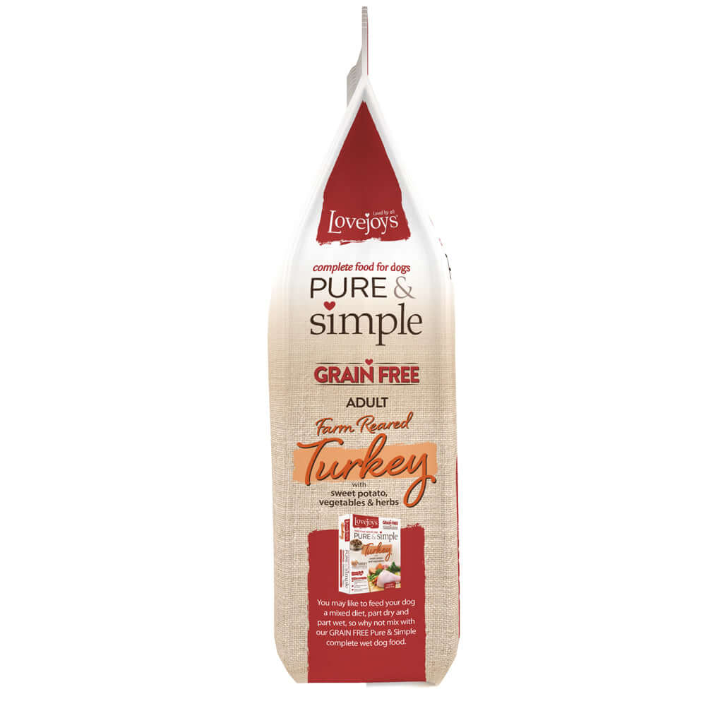 Pure & Simple Grain Free Turkey side of bag